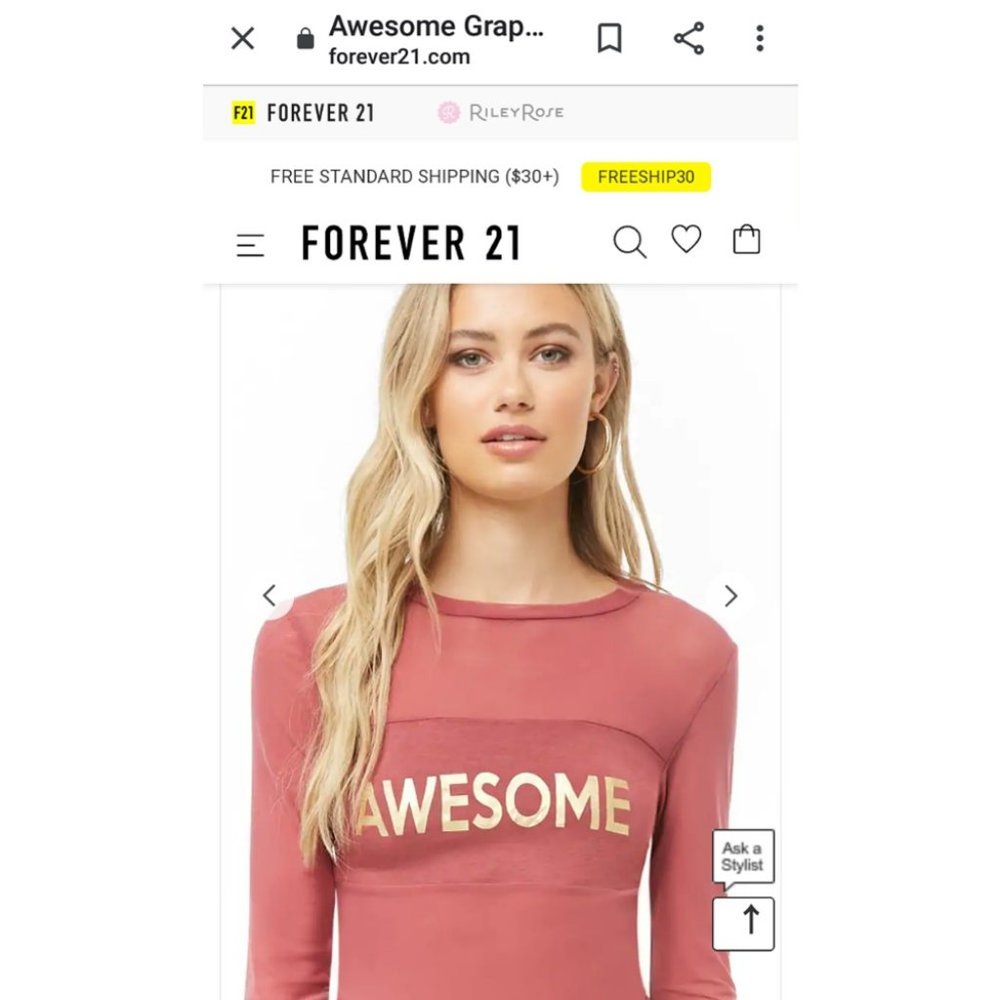 Forever 21 Iris Awesome Mesh Crop Top Mauve - Picture 12 of 12